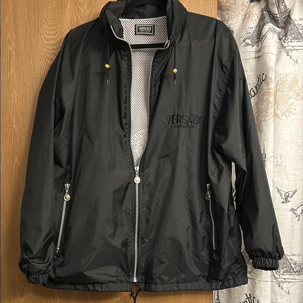 Versace Black Windbreaker Jacket